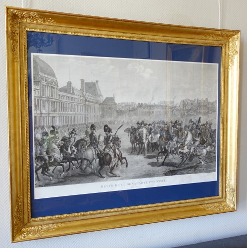 Antiquités - Revue du Général Bonaparte aux Tuileries, grande gravure