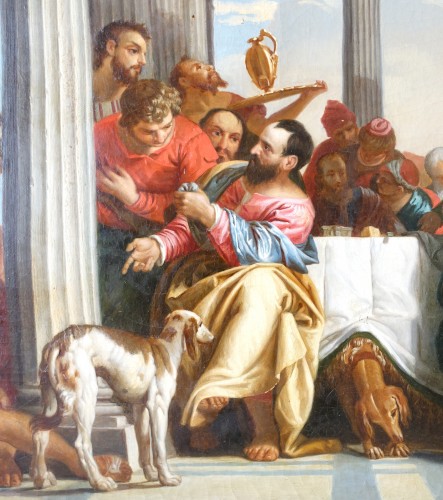 XIXe siècle - Le festin chez Simon le Pharisien, École fançaise ou Italienne du début 19e siècle d'après Veronese