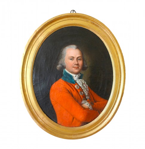 Ecole française du 18e siècle, Portrait d'homme d'époque Directoire