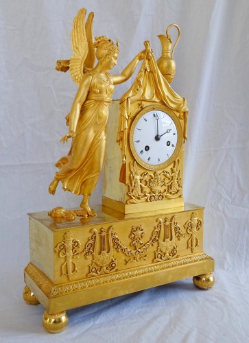 Horlogerie Pendule - Pendule Empire en bronze doré - Le lever du jour