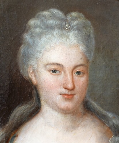 Ecole française du XVIIIe siècle, portrait de dame - GSLR Antiques