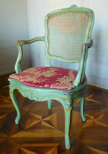 Sièges Canapé & Mobilier de Salon - Salon de 2 fauteuils et 4 chaises cannés d'époque Louis XV