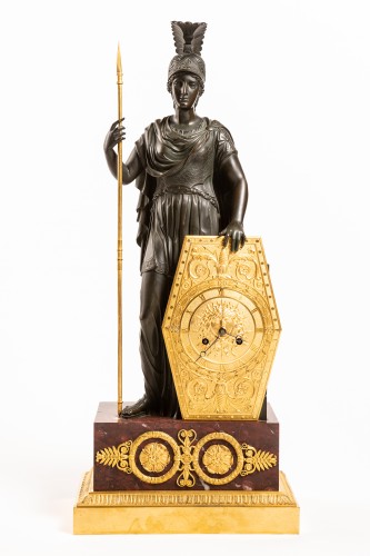 Pendule Athena par Gérard-Jean Galle (1788-1846)  - Horlogerie Style 