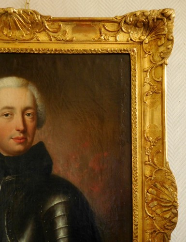 XVIIIe siècle -  Portrait officier en cuirasse Chevalier de Malte - Charles Baziray (ca 1685 - 1755)
