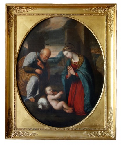 Sainte Famille d'après Raphael - Ecole Italienne du 17e siècle
