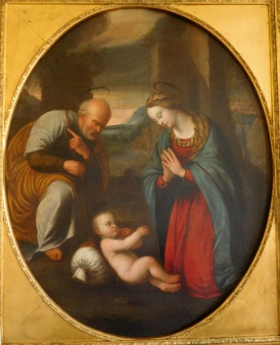 Sainte Famille d'après Raphael - Ecole Italienne du 17e siècle - GSLR Antiques