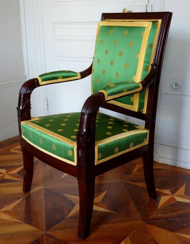 Paire de fauteuils en acajou d'époque Empire - GSLR Antiques