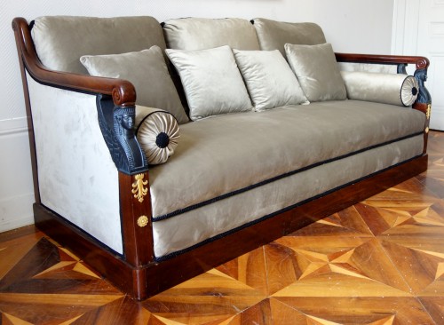 Canapé sofa à la turque d'époque Empire - Sièges Style Empire
