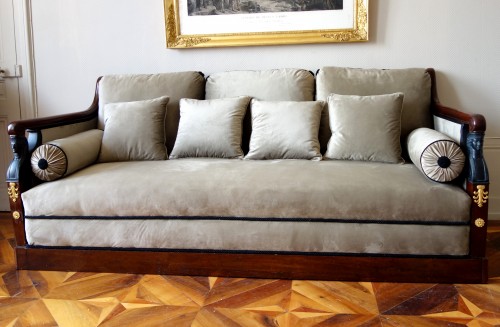XIXe siècle - Canapé sofa à la turque d'époque Empire