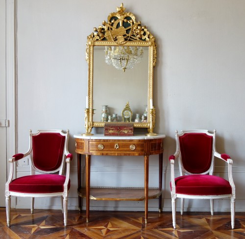 Antiquités - Miroir provençal d'époque Louis XVI