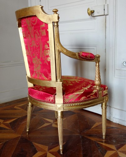 Mobilier de salon Louis XVI en bois doré - Louis XVI