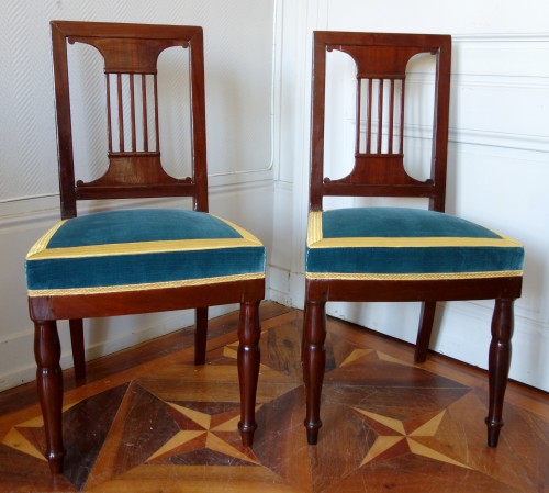 Paire de chaises par Jacob pour Louis Philippe au chateau de Bizy - Sièges Style Empire