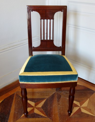 Paire de chaises par Jacob pour Louis Philippe au chateau de Bizy - Empire