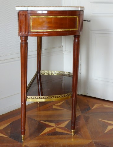 Console Louis XVI demi lune en acajou et bronze doré - GSLR Antiques