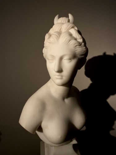 Diane chasseresse en marbre d'après Jean-Antoine Houdon (1741-1828) - 