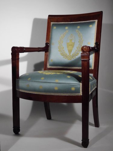 Paire de fauteuils Empire par Boulard - Sièges Style Empire