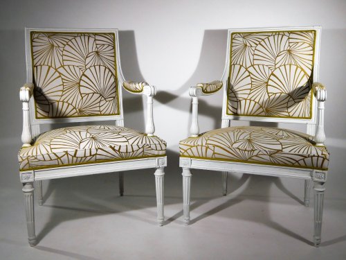 Paire de fauteuils attribués à Georges Jacob - Sièges Style Louis XVI