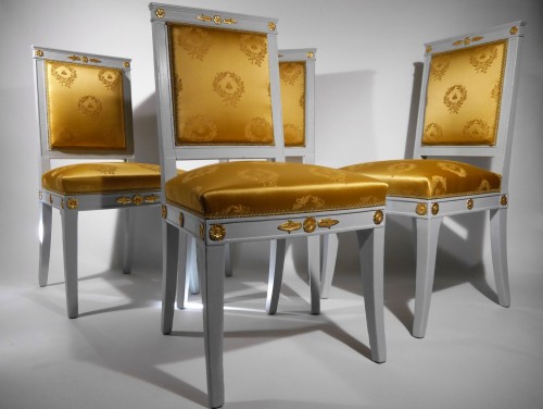 XIXe siècle - Suite de quatre chaises par Jacob