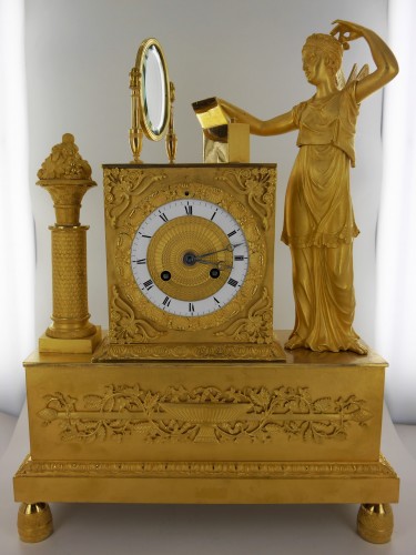 Pendule en bronze doré, début XIXe siècle - Horlogerie Style Restauration - Charles X