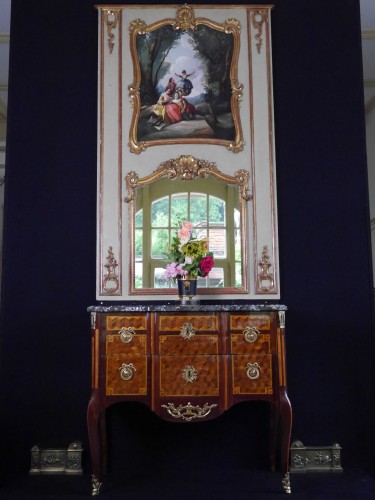 Trumeau d'époque Louis XV - Miroirs, Trumeaux Style Louis XV