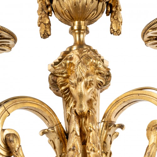 XVIIIe siècle - Paire d’appliques époque Louis XVI en bronze doré