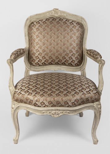 Sièges Fauteuil & Bergère - Paire de fauteuils époque Louis XV à chassis, A.N Delaporte