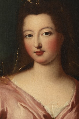 XVIIIe siècle - Portrait de Françoise Marie de Bourbon et son fils - Atelier de Pierre Gobert