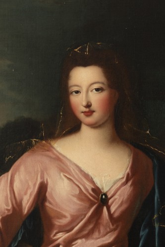 Antiquités - Portrait de Françoise Marie de Bourbon et son fils - Atelier de Pierre Gobert