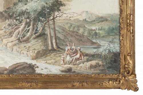 Paire de Gouaches fin XVIIIe siècle - Isabelle Chalvignac