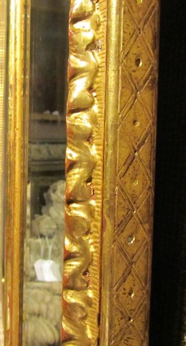 Miroirs, Trumeaux  - Grand miroir époque Régence en bois doré