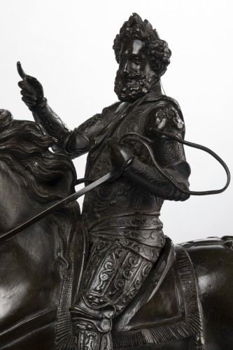 Paire de bronzes équestres Henri IV et Charles 1er d' Angleterre époque Restauration - Isabelle Chalvignac