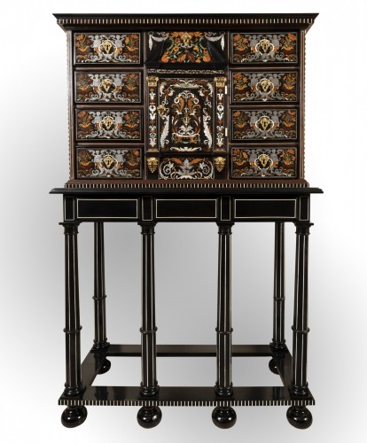 Cabinet d'époque Louis XIV attribué à Pierre Gole - Louis XIV