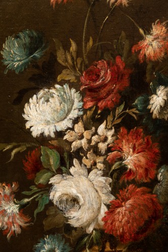 Paire de tableaux de fleurs Fin 17e siècle - Isabelle Chalvignac