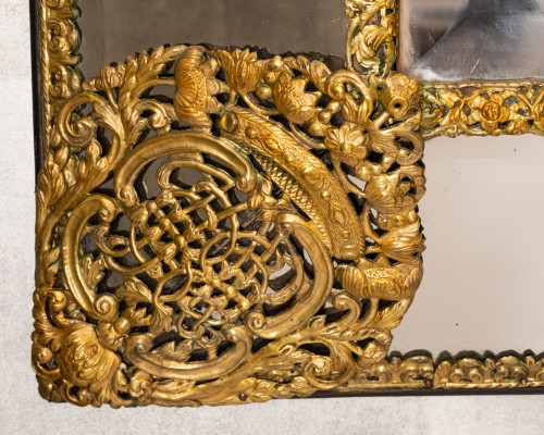 XVIIe siècle - Miroir à clinquants Flandres XVIIe siècle
