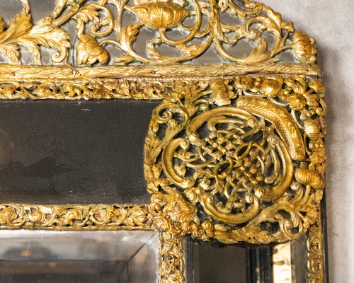 Louis XIV - Miroir à clinquants Flandres XVIIe siècle