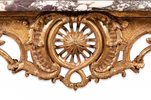 Console en table bois doré début Epoque Louis XV - Isabelle Chalvignac