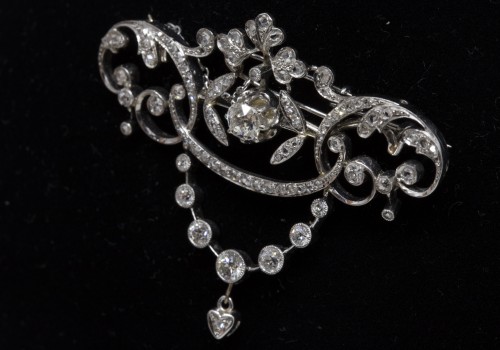 Pendentif or et diamants vers 1900-1910 - Bijouterie, Joaillerie Style 