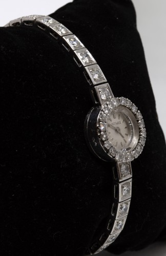 Montre en platine de marque « Roy Watch » sertie de diamants TA - Bijouterie, Joaillerie Style 