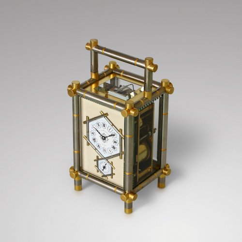 Horlogerie Pendule - Pendulette de voyage de style "Bambou"