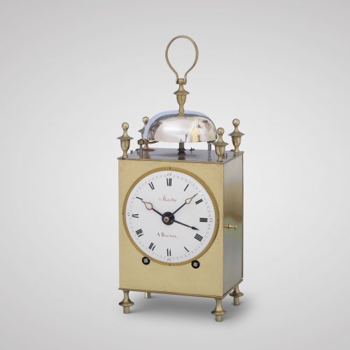 Horlogerie Pendule - Martin à Bagnol, capucine d'époque Empire
