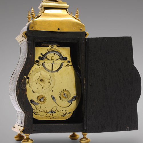 Antiquités - Fine et petite pendule portable Louis XIV, Ourry à Paris