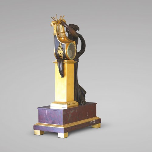 Antiquités - Pendule Empire "Erato", modèle de Thomire