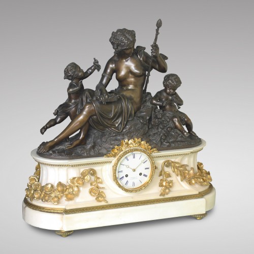 "L'Automne", importante pendule de cheminée - Horlogerie Style Napoléon III