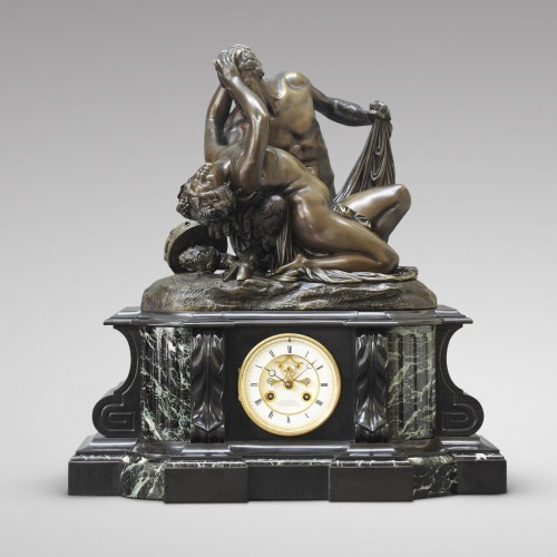 Satyre et Bacchante, d'après James Pradier - Horlogerie Style Napoléon III