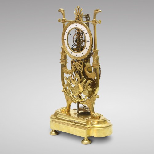 Pendule squelette à grande roue - Horlogerie Style Restauration - Charles X
