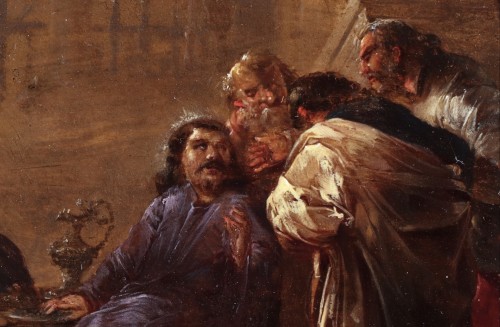 Madeleine lave les pieds du Christ dans la maison de Simon - Leonard Bramer - Jan Muller