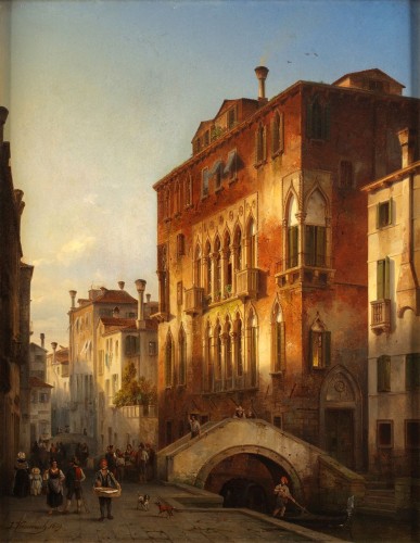 Vue de Venise - Yvo Ambroise Vermeersch (1810-1852) - Tableaux et dessins Style 