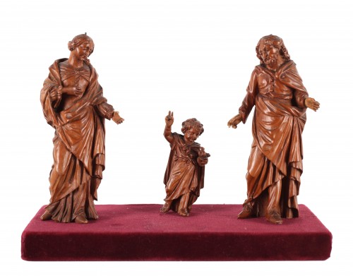 La Sainte Famille - Flandres XVIIe siècle - Sculpture Style 