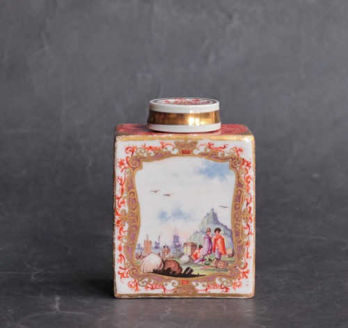 XVIIIe siècle - Boîte à thé en porcelaine de Meissen, Allemagne vers 1735-1740