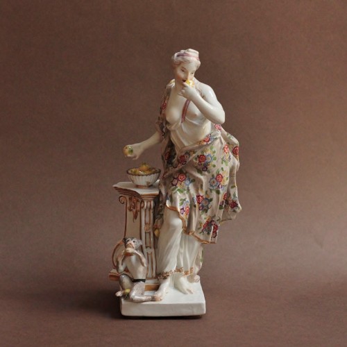 Groupe en porcelaine de Meissen représentant l'allégorie du goût, vers 1750-55 - Céramiques, Porcelaines Style Louis XV